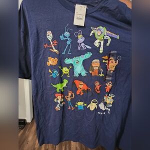 Pixar Characters Navy Graphic Tee